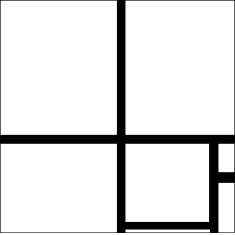 Composition With Yellow Patch, 1930 After Piet Mondrian Coloring Page